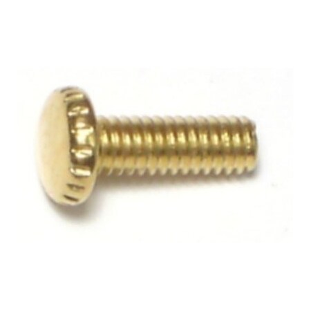 Midwest Fastener Thumb Screw, #8-32 Thread Size, Brass Steel, 1/2 in Lg, 25 PK 76141